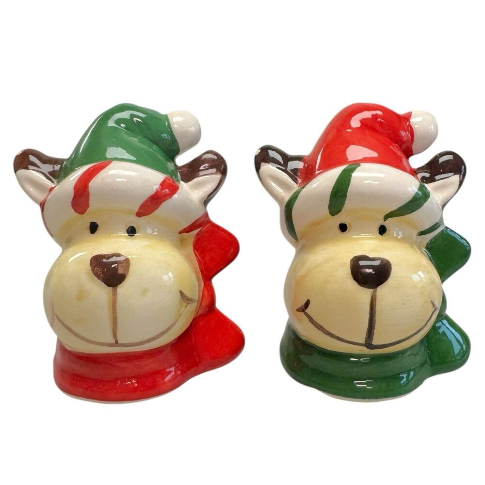 P & S Arts And Crafts Co Christmas Reindeer Salt and Pepper‎ Shakers Holiday